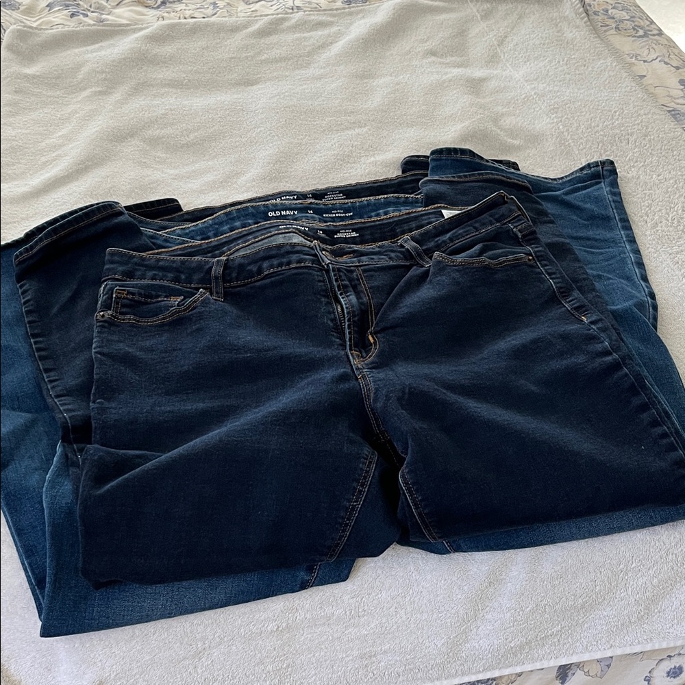Old Navy Jeans, size 14 short, 3 pack - Picture 2 of 3